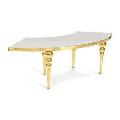 Gold Serpentine Stainless Steel Table