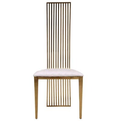 High Striped Gold Chair
