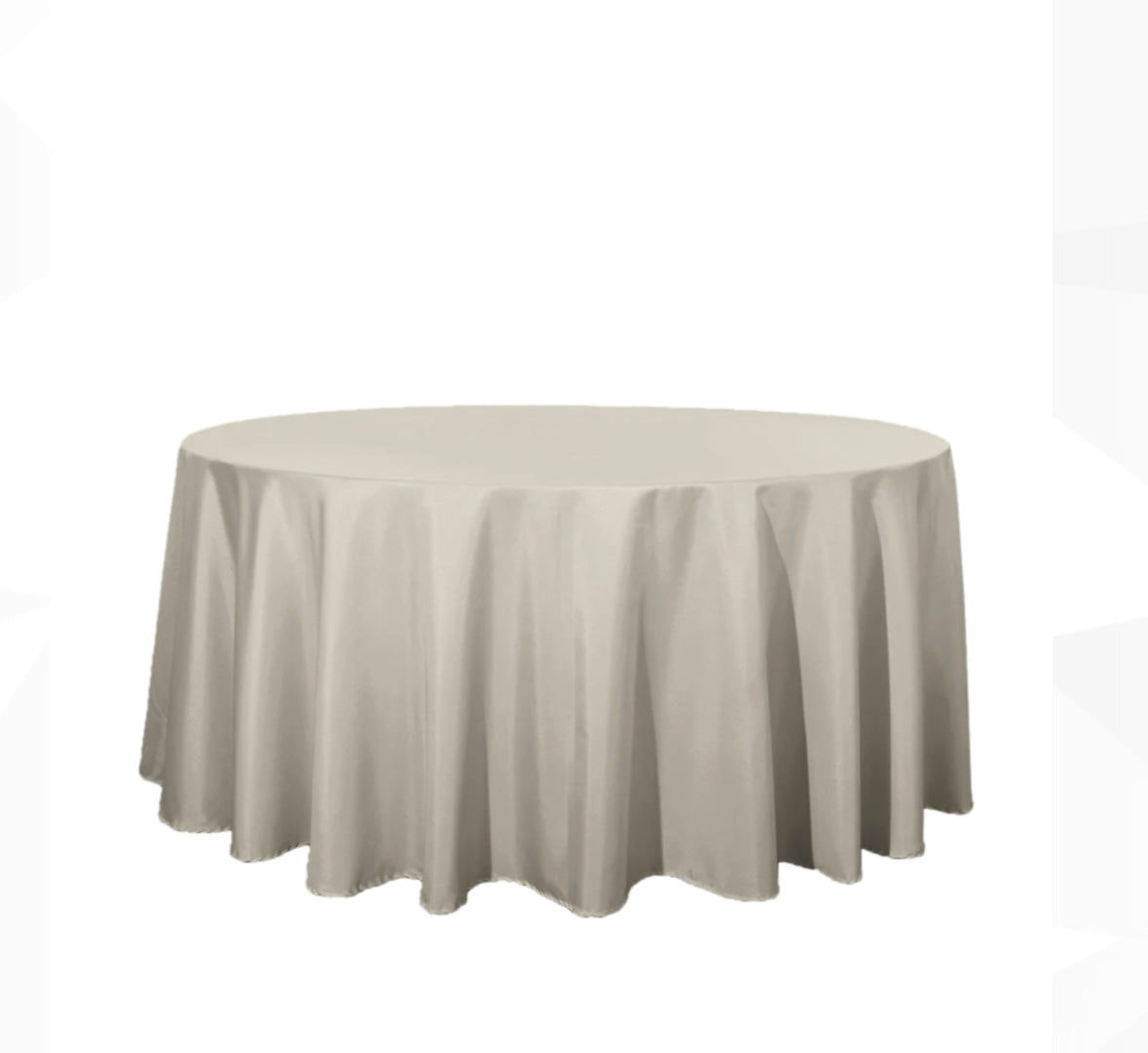 Polyester 120" Round Tablecloth - Grey