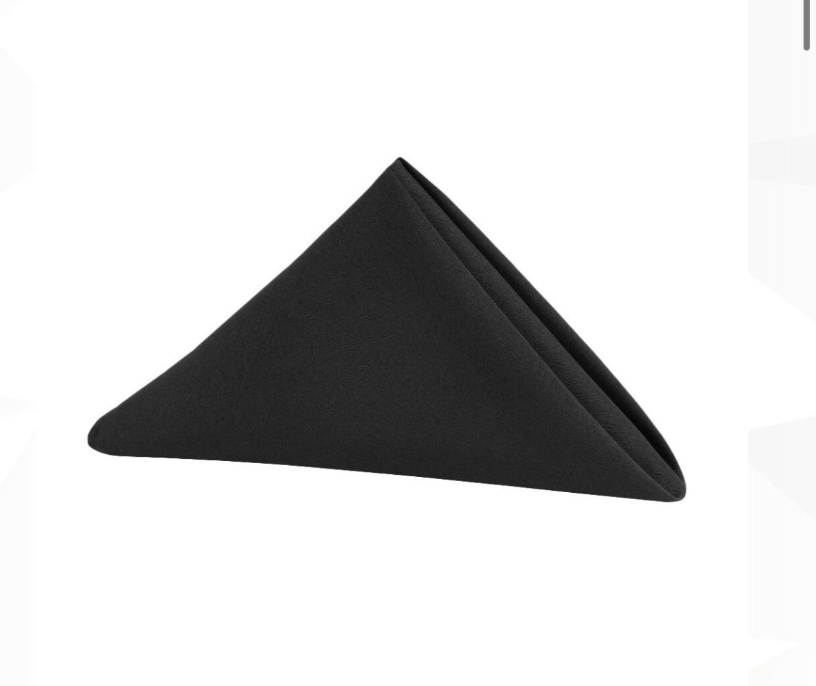 5 Napkins per pack | Black Napkins