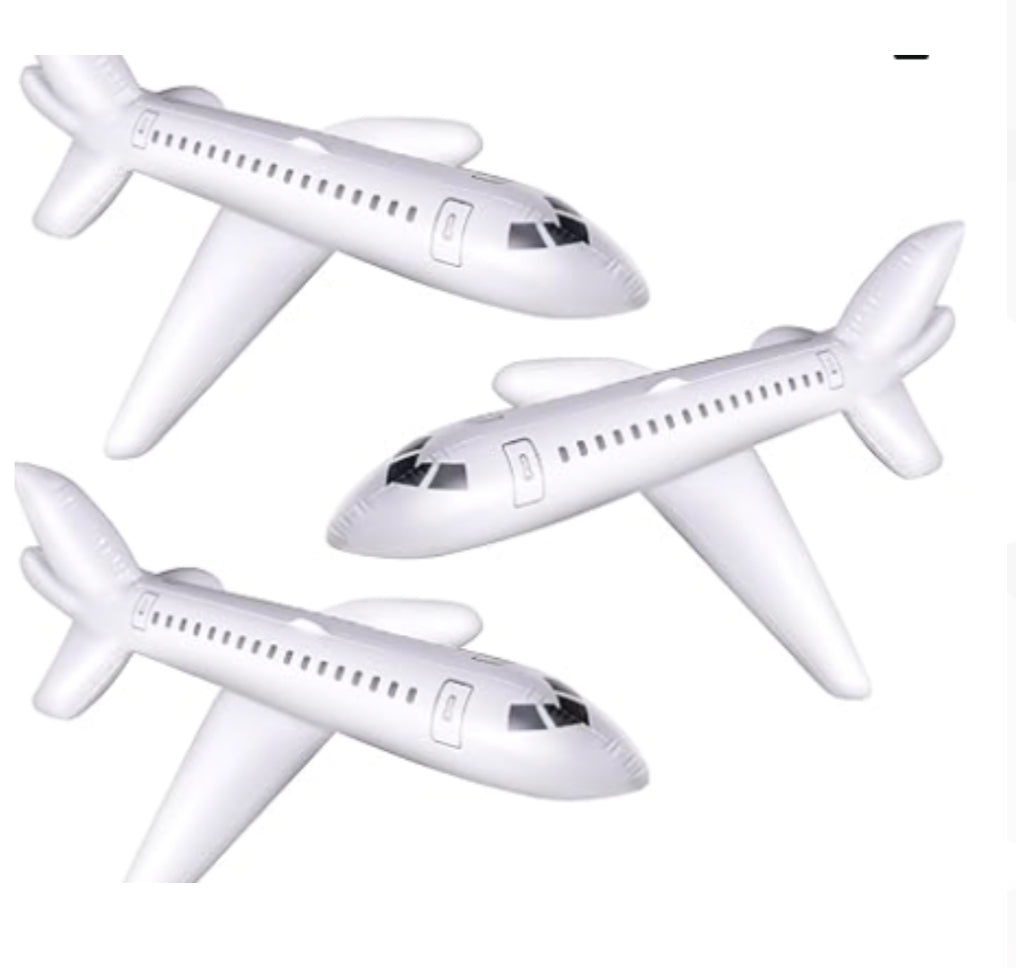 1 - 40 Inch White Large Inflatable Airplane