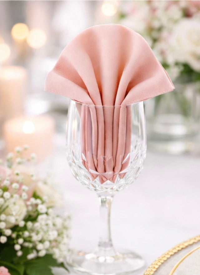 5 Napkins per pack | Blush Napkins