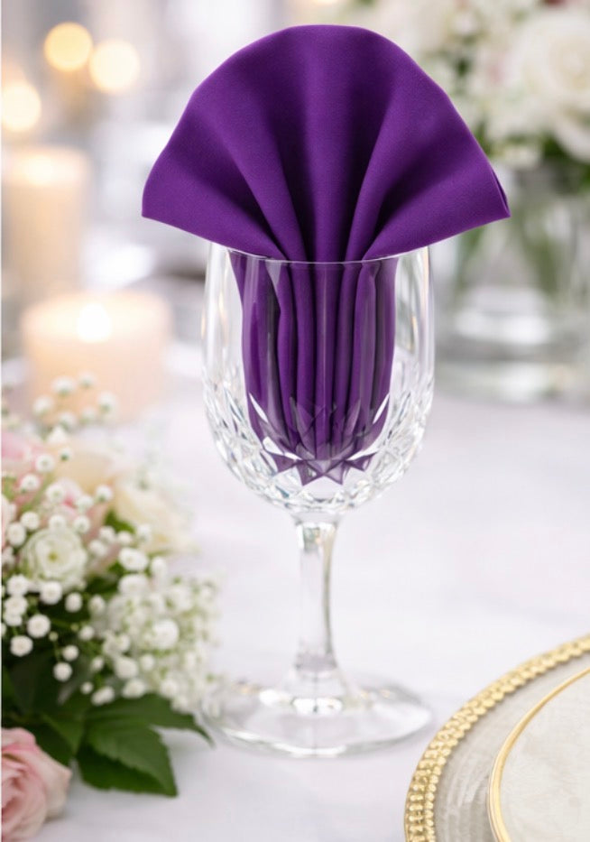 5 Napkins per pack | Purple Napkins