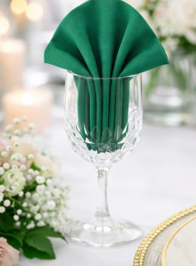 5 Napkins per pack | Emerald Green Napkins