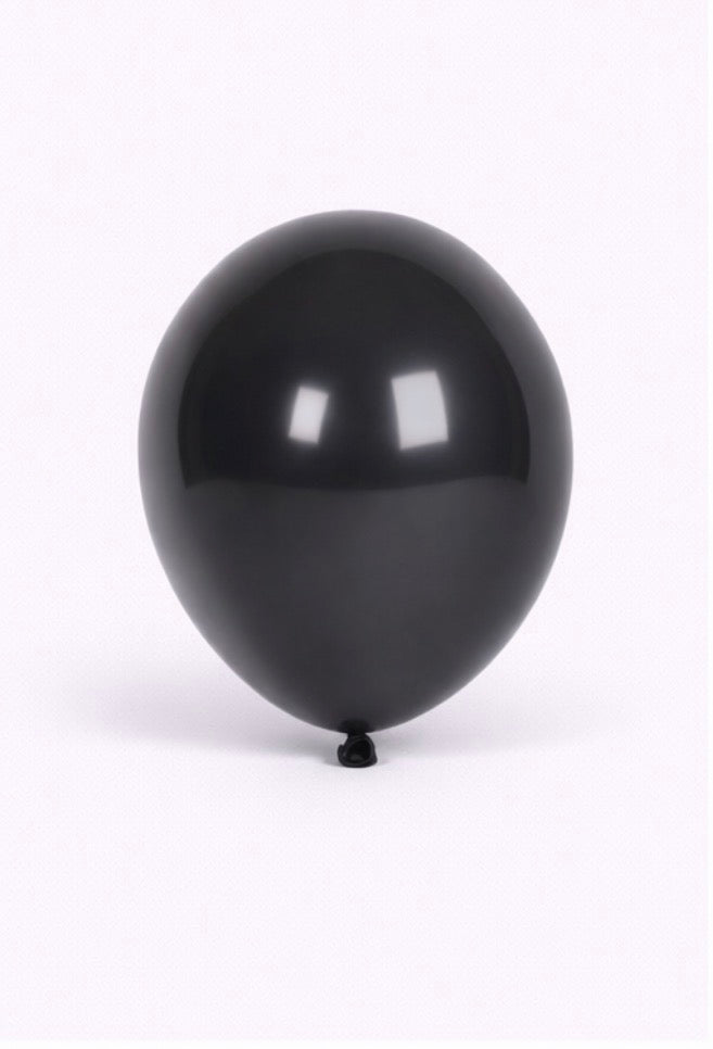 12” & 5” Latex Balloon –Standard Black- Balloons -Helium available)