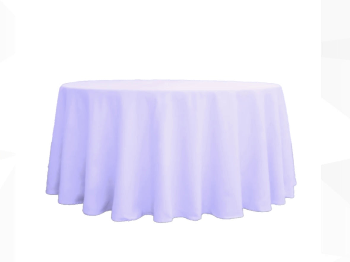 Polyester 120" Round Tablecloth - Lavender