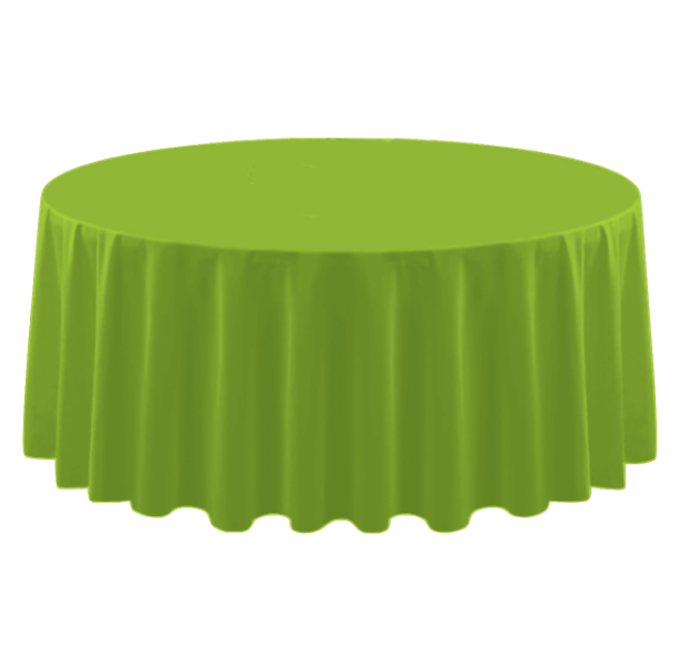 Polyester 120" Round Tablecloth - Lime Green