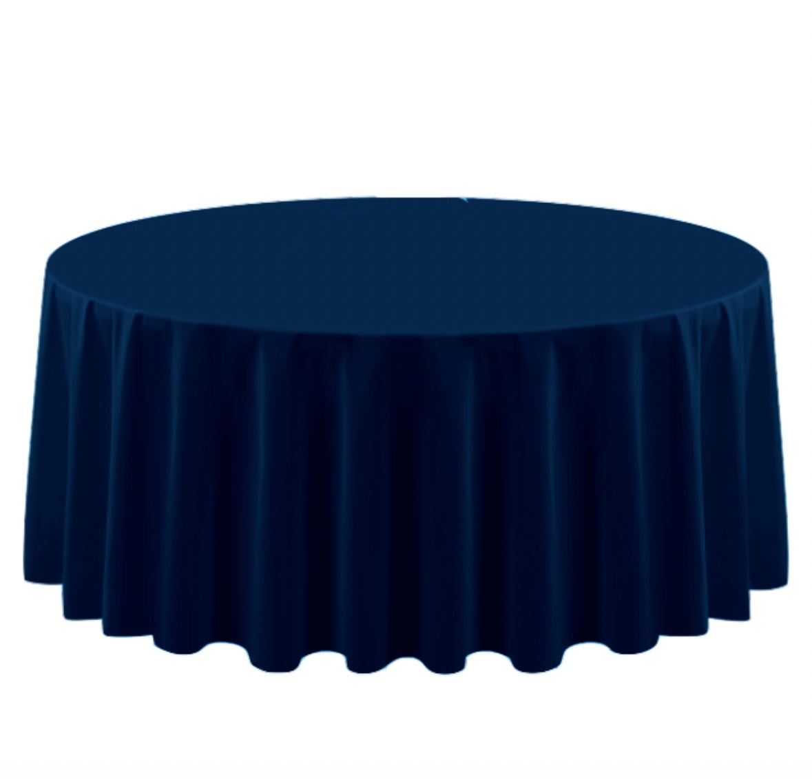 Polyester 120" Round Tablecloth - Navy