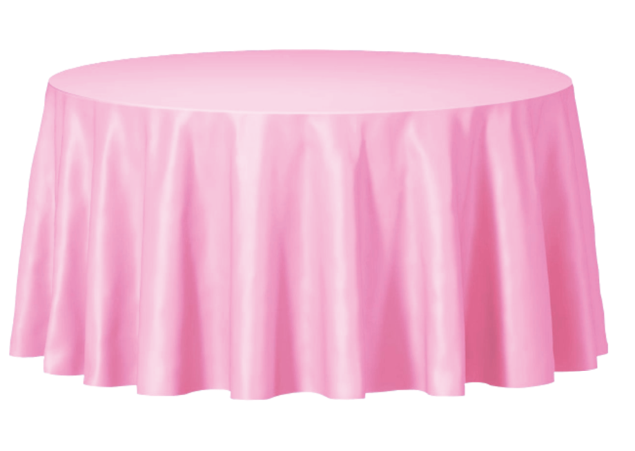 Polyester 120" Round Tablecloth - Pink