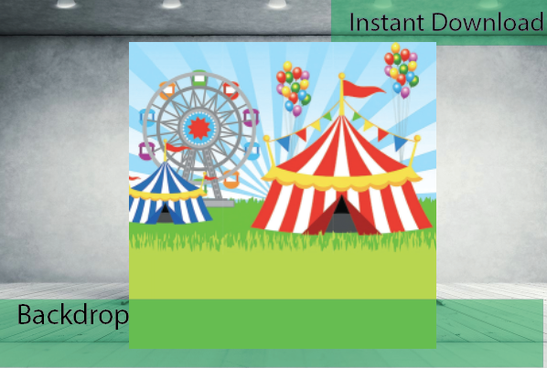 Carnival -Playful 2-Backdrop -DIGITAL -INSTANT DOWNLOAD