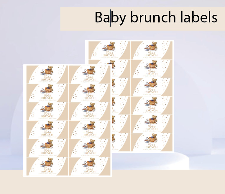 Baby Brunch Labels - INSTANT DOWLOAD