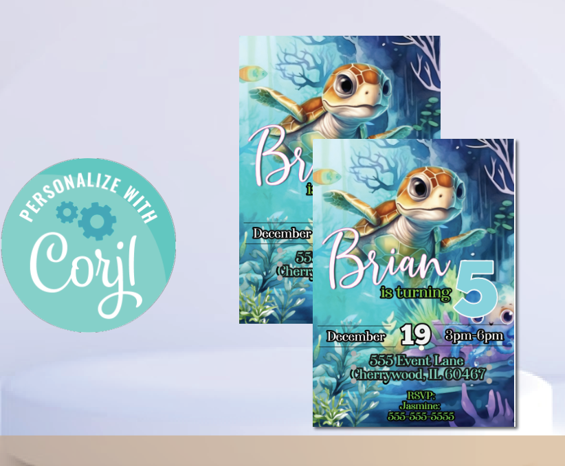 Under the sea invitation - INSTANT DOWNLOAD