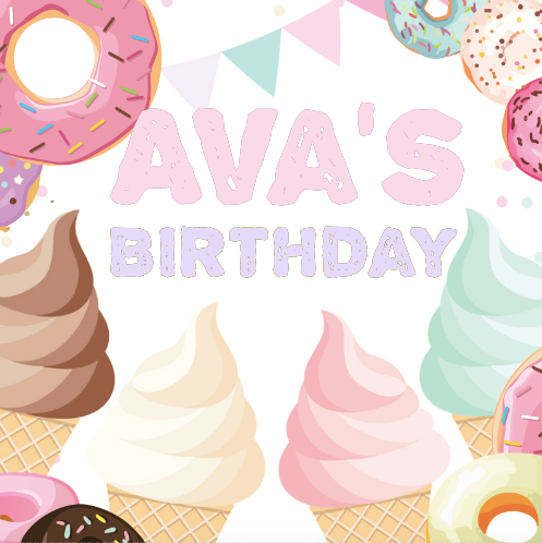 Dessert Backdrop- Digital file- Instant download - Editable