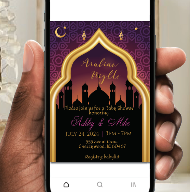 Arabian Nights/moroccan- Invitation- - INSTANT DOWNLOAD