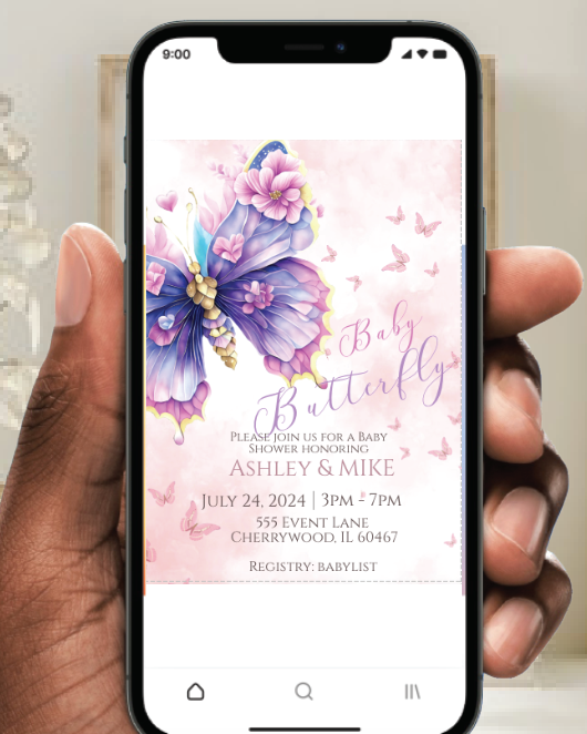 Butterfly- - Colorful- Invitation- - INSTANT DOWNLOAD