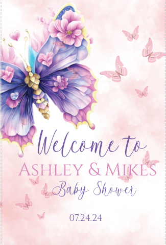 Butterfly -Colorful- Welcome sign- - INSTANT DOWNLOAD