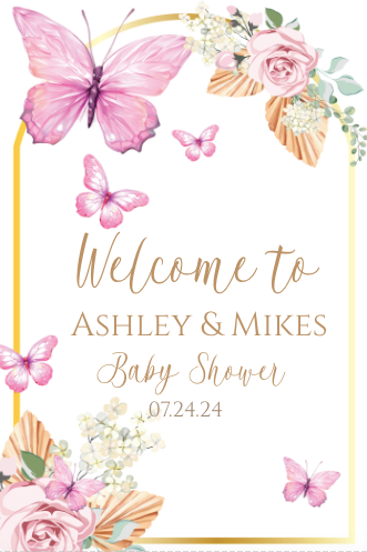 Butterfly -Boho- Welcome sign- - INSTANT DOWNLOAD