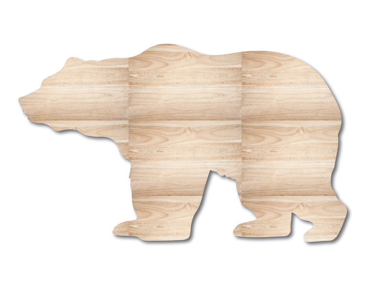 Grizzle Bear -Wood - 3 Day Turn around