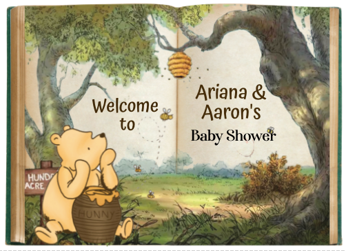 Winnie the Pooh - Welcome Sign -Forest - INSTANT DOWNLOAD