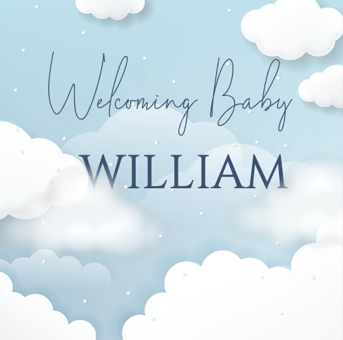 Cloud nine- Backdrop - blue - INSTANT DOWNLOAD