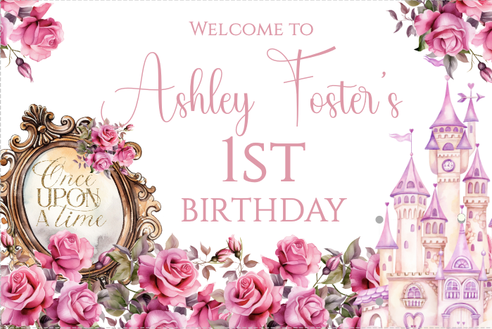 Once upon of time - Welcome sign- white - INSTANT DOWNLOAD