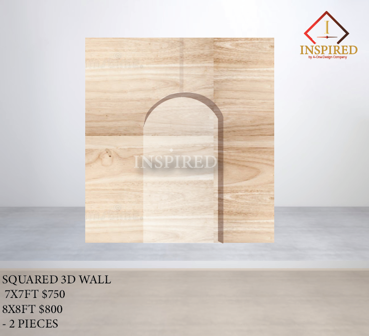 Squared 3D Wall - Wood Build { PICK UP ONLY}