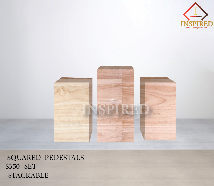 Squared Pedestals- Wood Build { PICK UP ONLY}