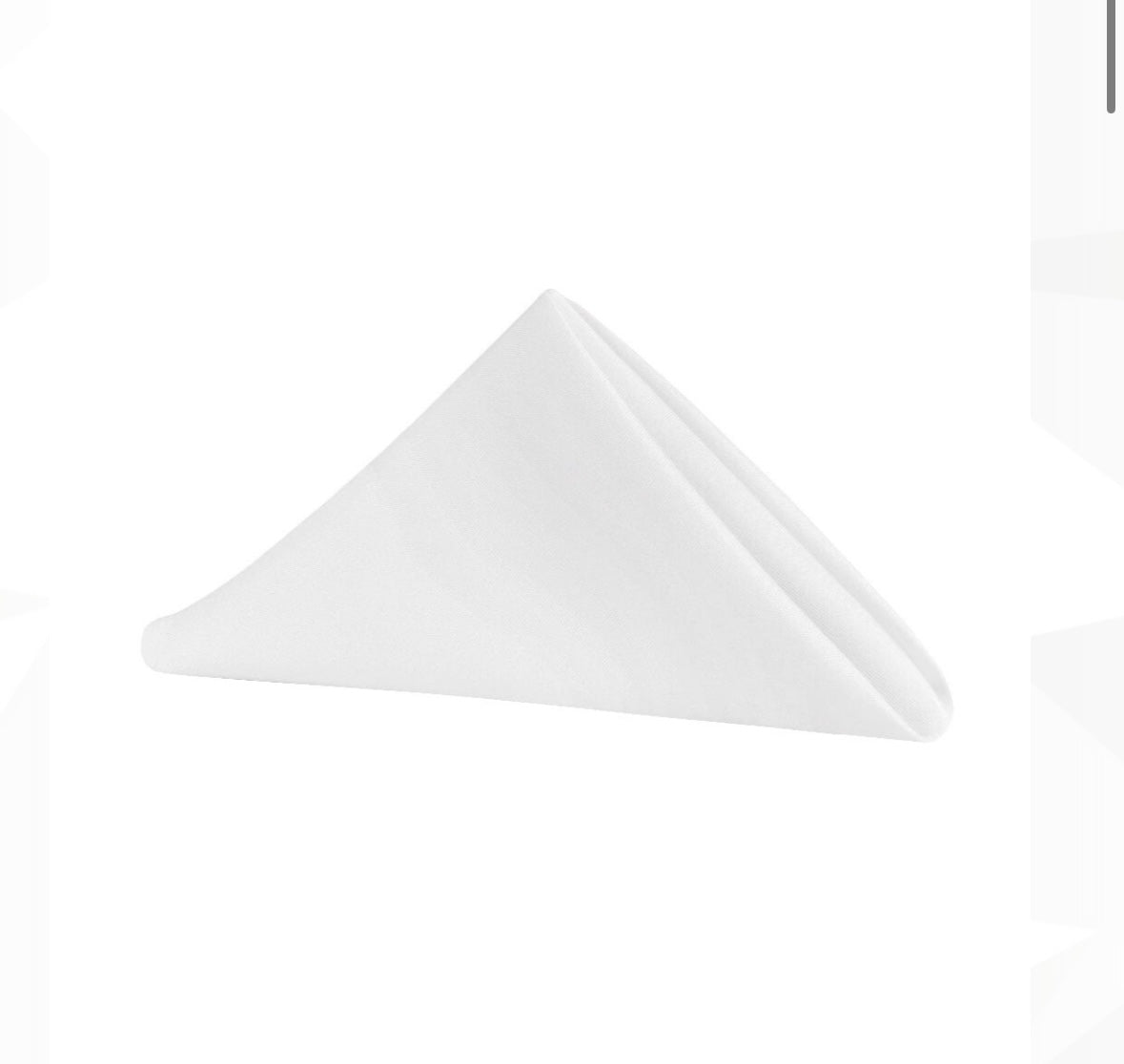 5 Napkins per pack | White Napkins