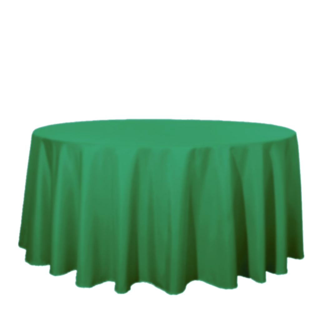 Polyester 120" Round Tablecloth - Emerald Green