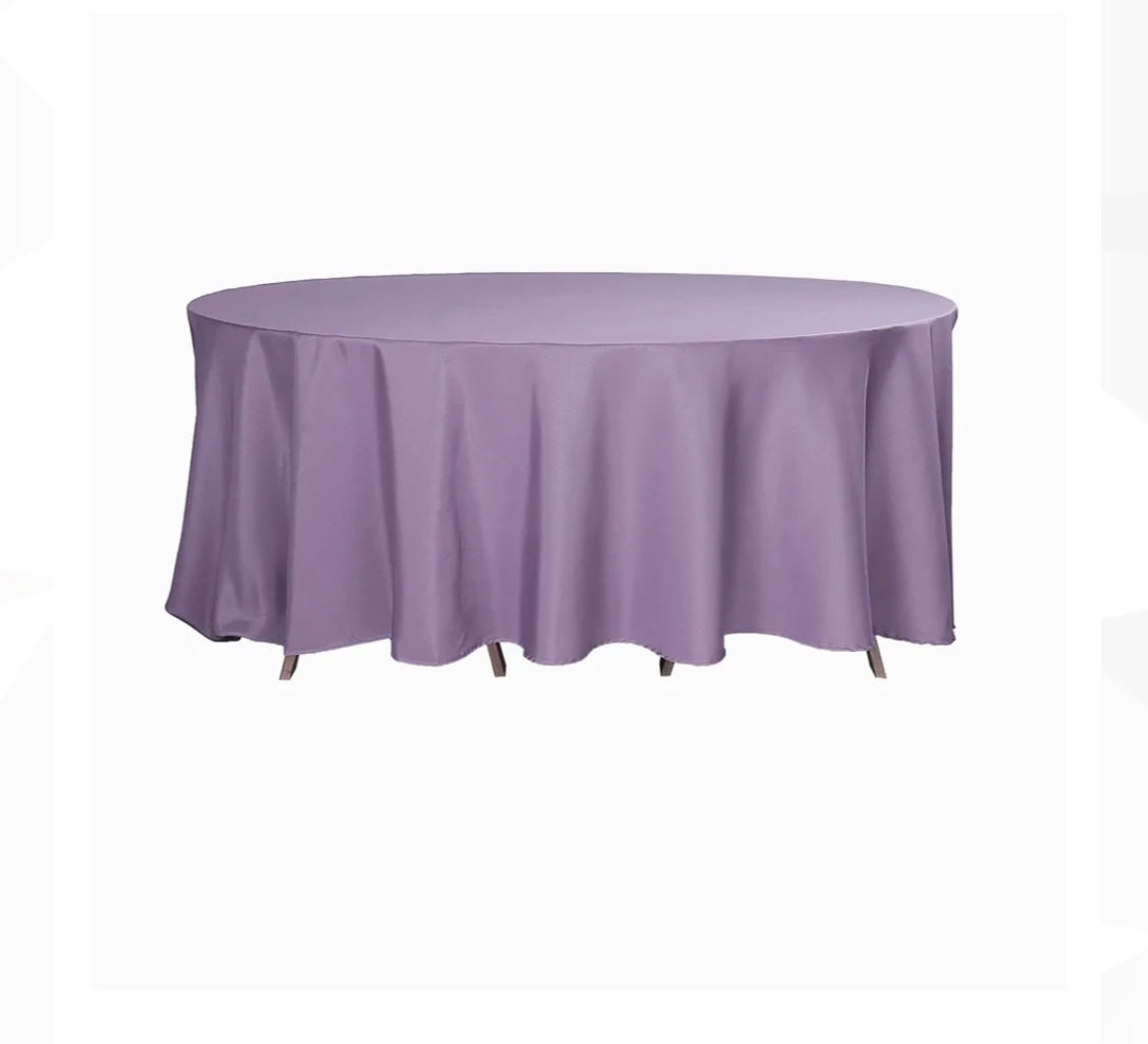 Polyester 120" Round Tablecloth -Amethyst