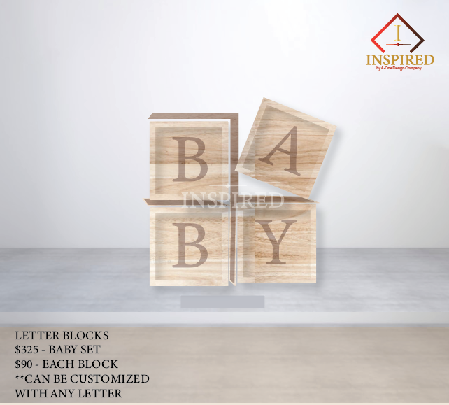 Block Letters-  Wood Build  { PICK UP ONLY}