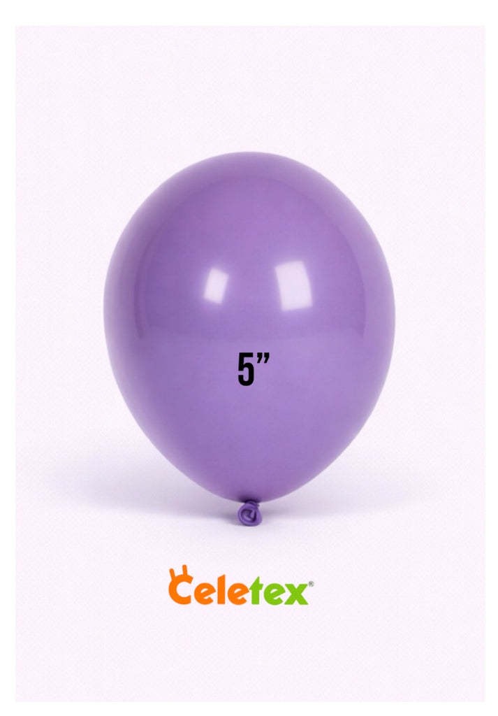 12” & 5” Latex Balloon –Standard Lavender - Balloons -Helium available)