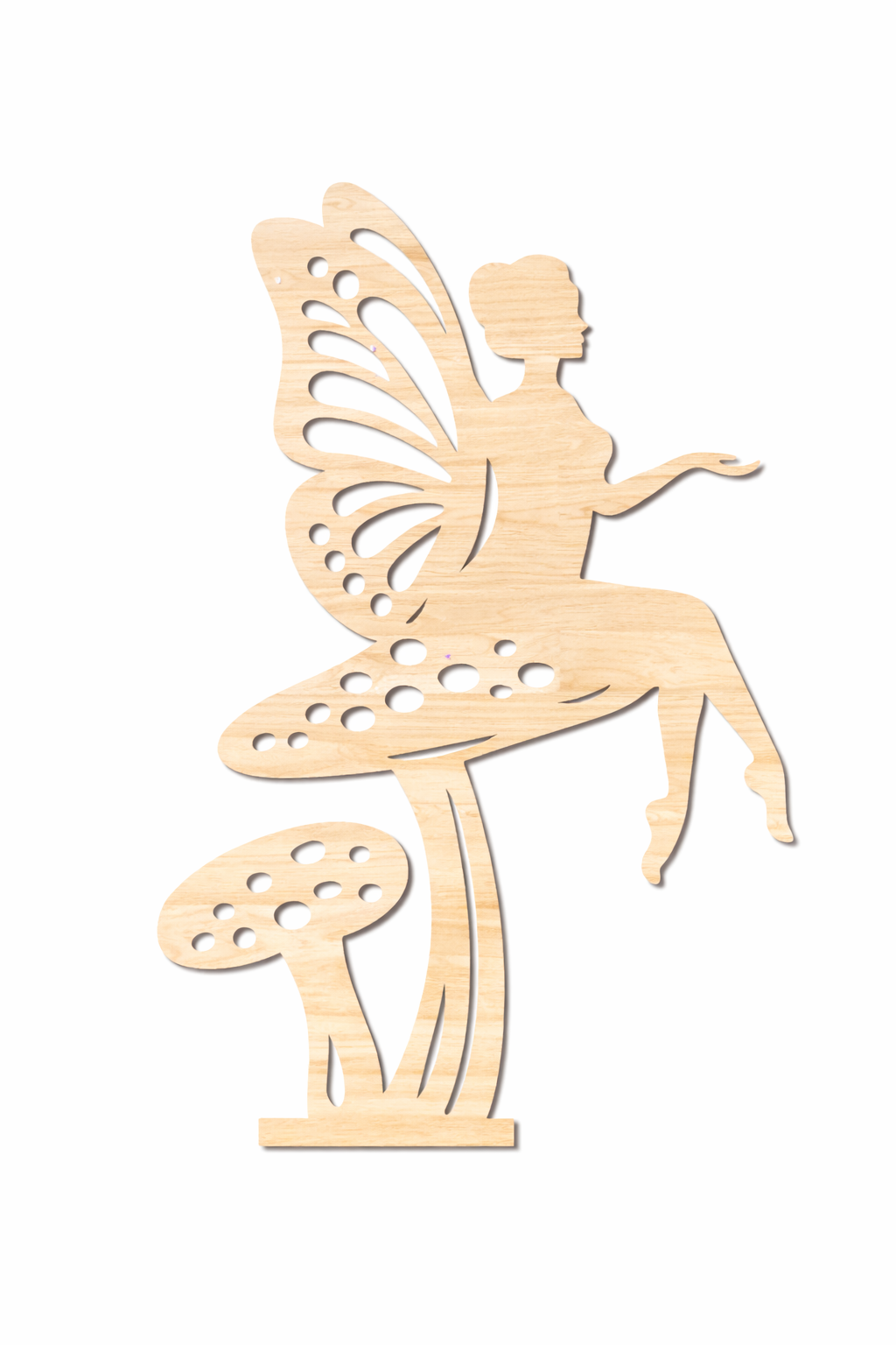 Fairy with mushroom-Wood- 3 days TURN AROUND { PICK UP ONLY}