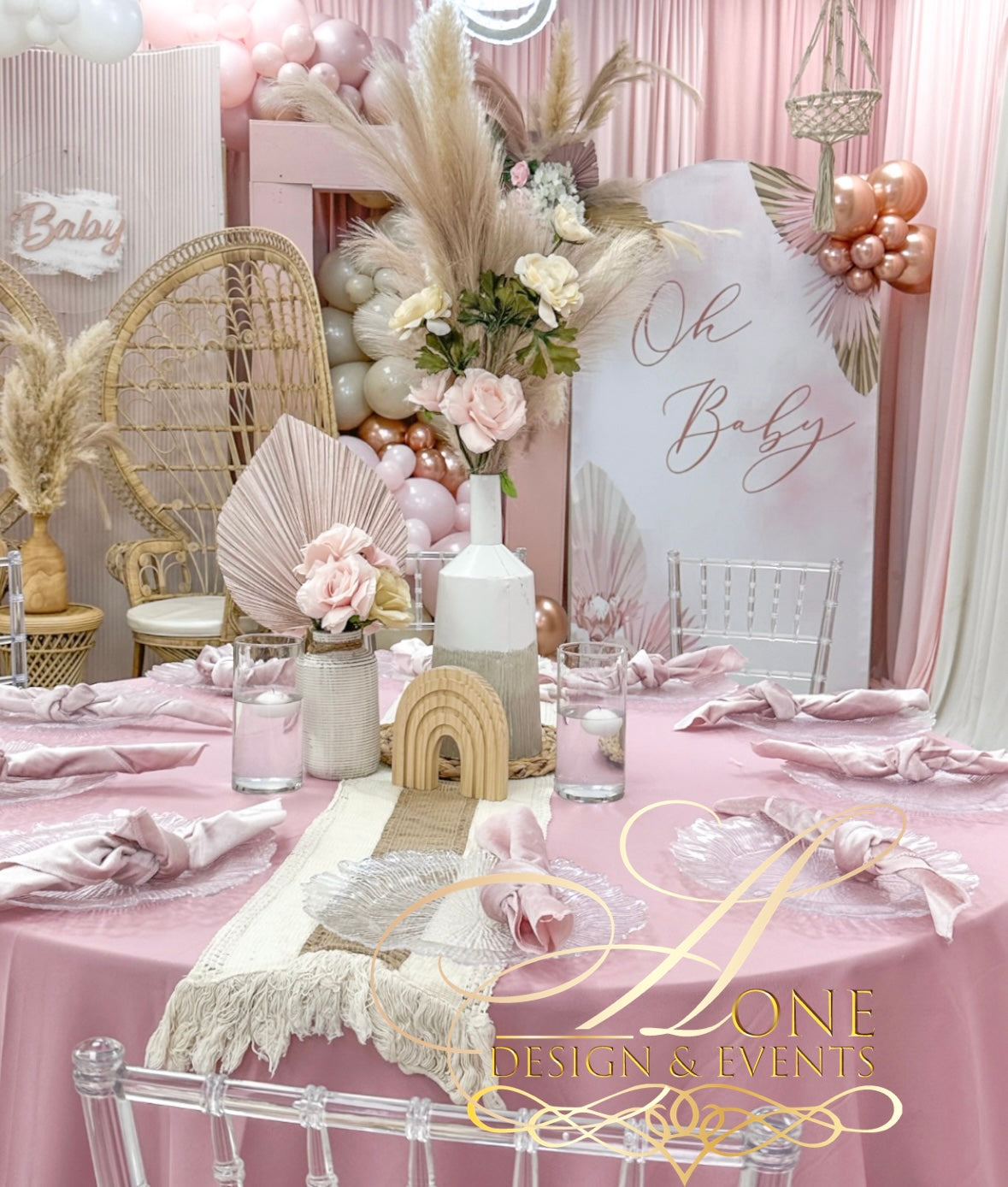 baby boho- pink Backdrop