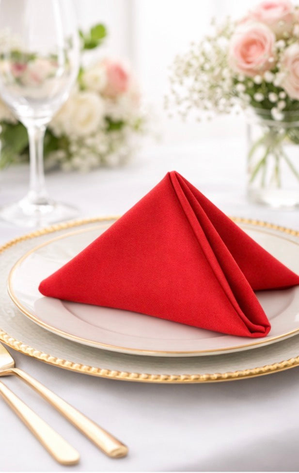 5 Napkins per pack | Red Napkins