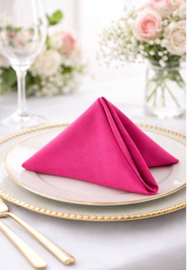 5 Napkins per pack |  Fuchsia Napkins