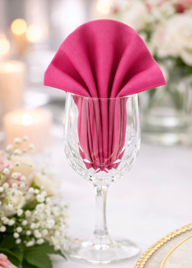 5 Napkins per pack |  Fuchsia Napkins