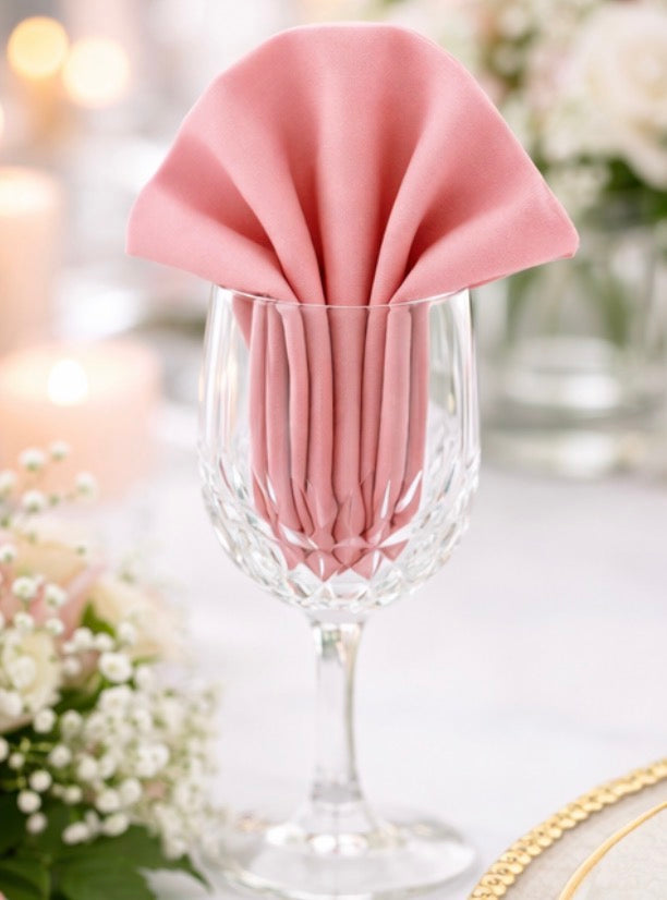 5 Napkins per pack |  Rose Napkins