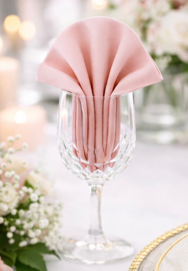 5 Napkins per pack | Light Pink Napkins
