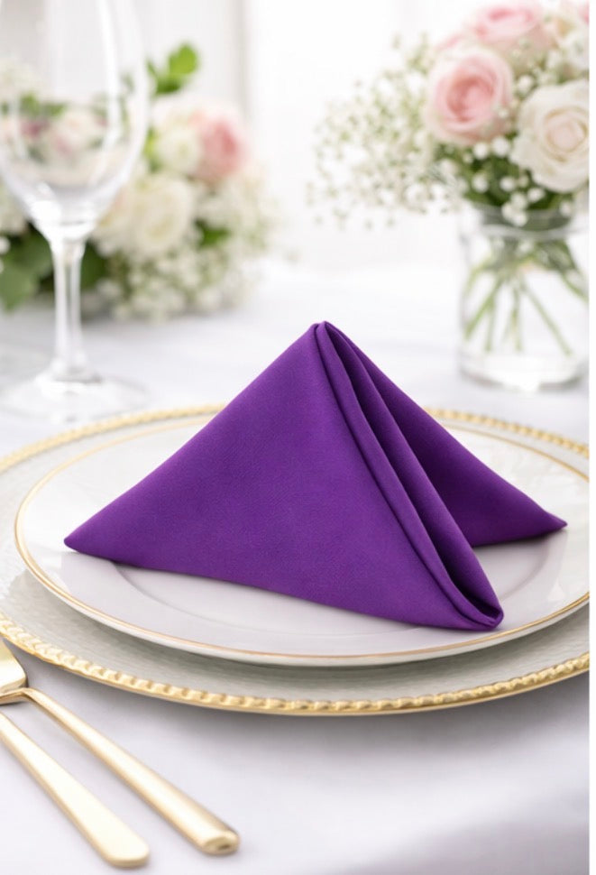 5 Napkins per pack | Purple Napkins