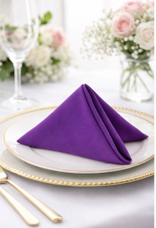 5 Napkins per pack | Purple Napkins