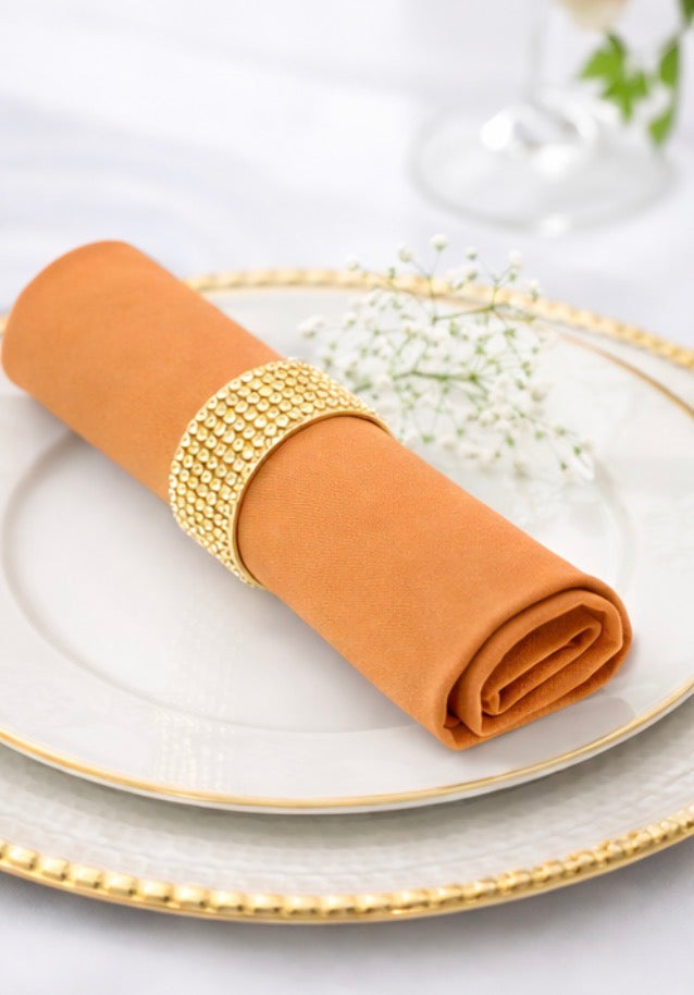 5 Napkins per pack |  Burnt Orange Napkins