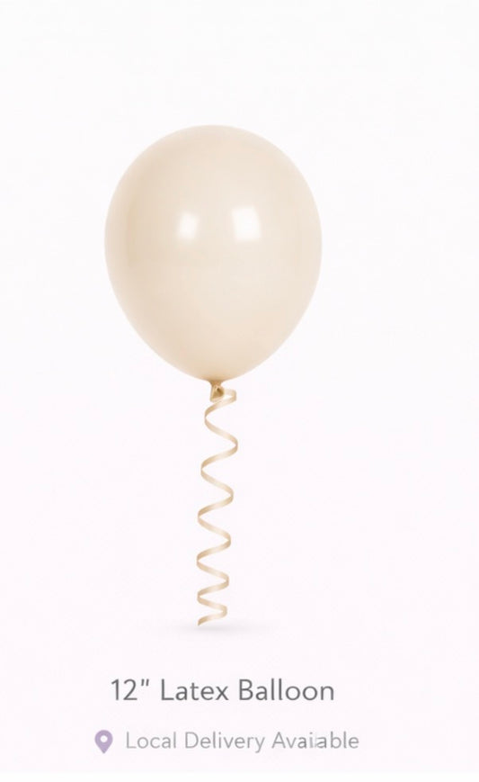 12” & 5” Latex Balloon –  Sand - (12” balloon -Helium available)