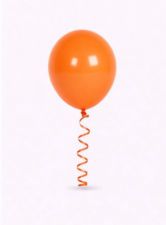 12” & 5” Latex Balloon –  Orange - (12” balloon -Helium available)