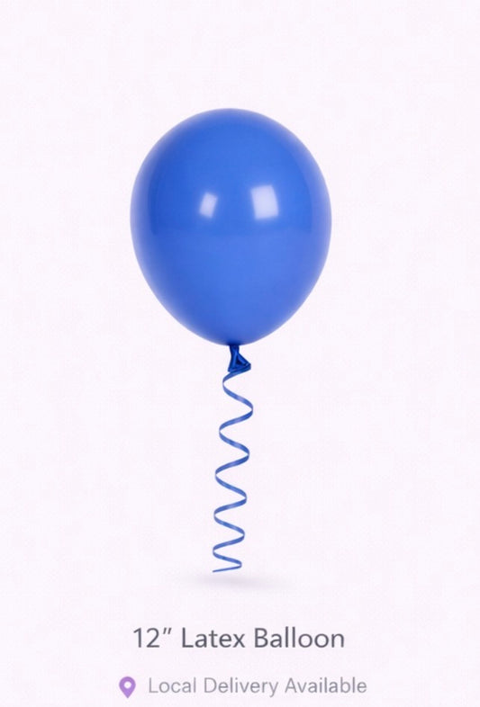 12” & 5” Latex Balloon – Dark Blue - Balloons -Helium available)