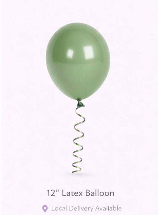 12” & 5” Latex Balloon – Avocado- Balloons -Helium available)