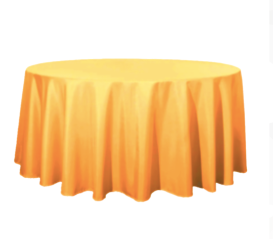 Polyester 120" Round Tablecloth - Orange