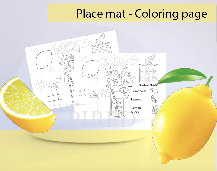 LEMON- Placemat - Coloring page