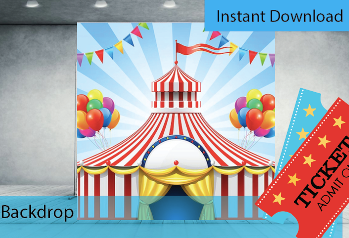 Carnival -Playful -Backdrop -DIGITAL -INSTANT DOWNLOAD