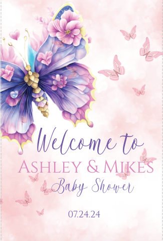 Butterfly -Colorful-  Welcome sign- - INSTANT DOWNLOAD